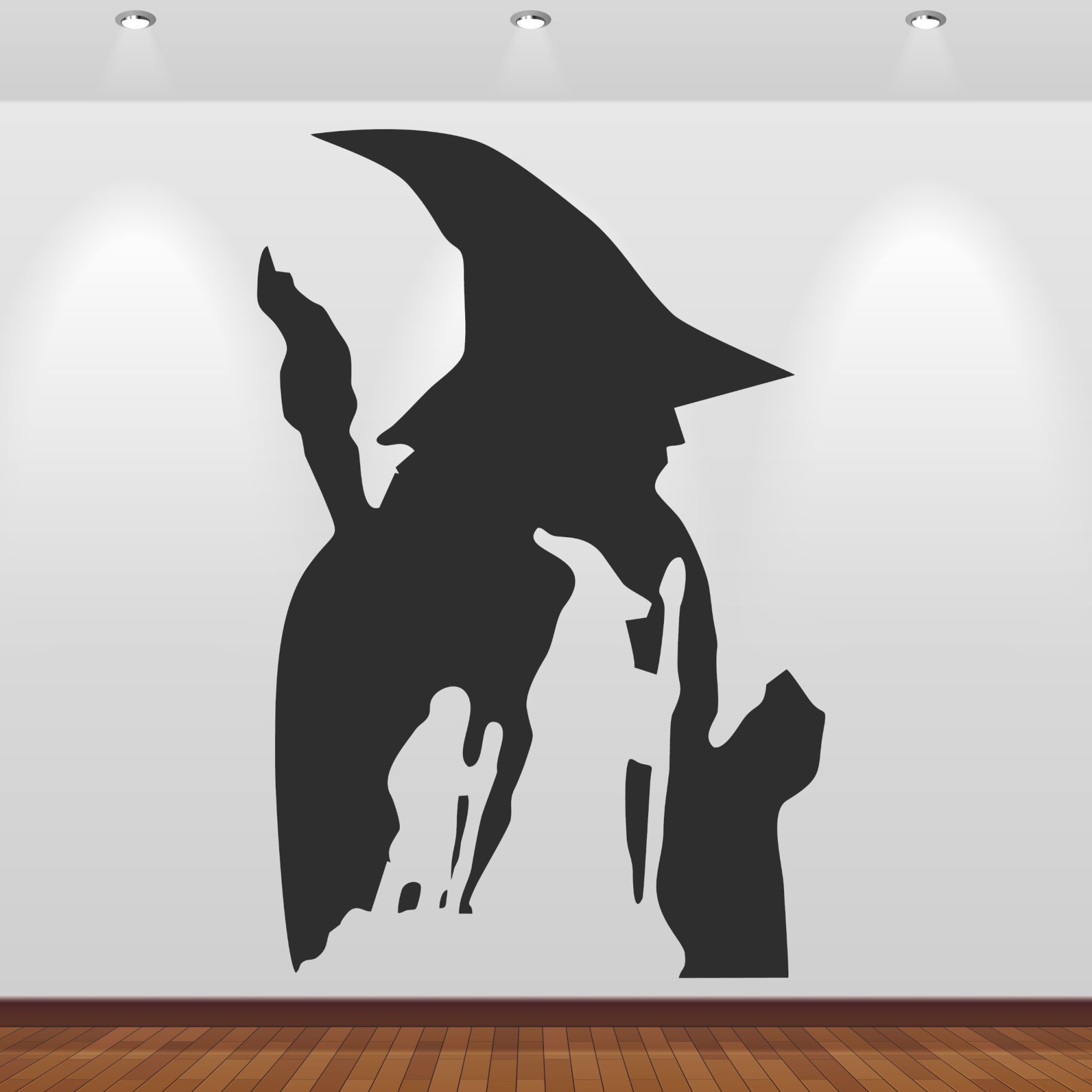Wandaufkleber 46231 Herr der Ringe Gandalf mit Frodo Silhouette